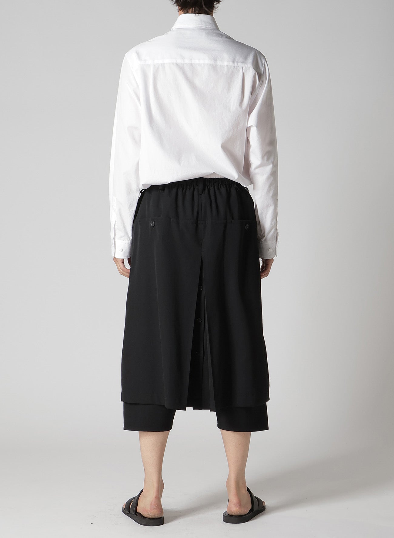 WOOL GABARDINE STANDARD WRAP PANTS