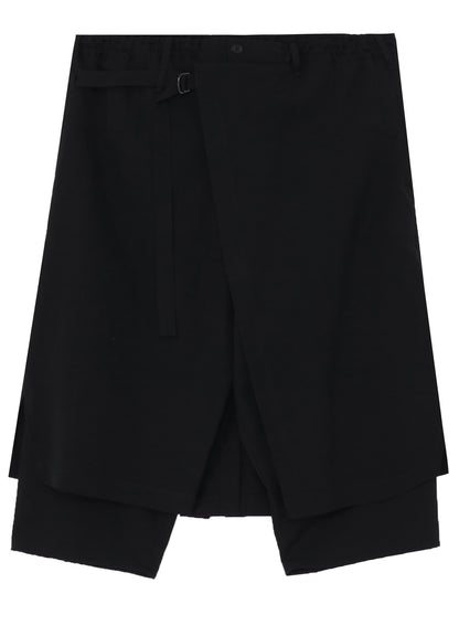 WOOL GABARDINE STANDARD WRAP PANTS
