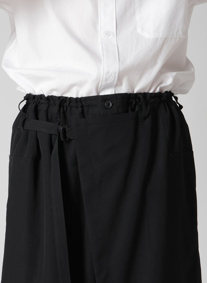WOOL GABARDINE STANDARD WRAP PANTS