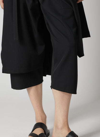 WOOL GABARDINE STANDARD WRAP PANTS