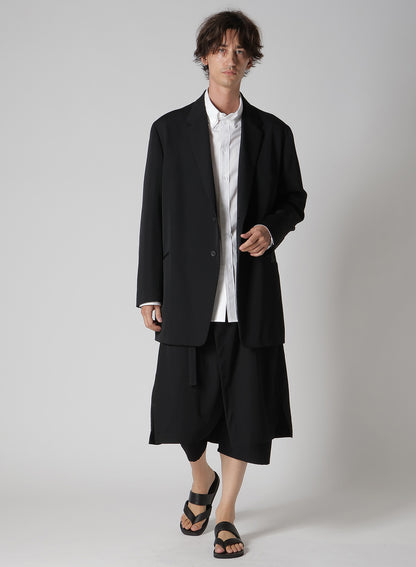 WOOL GABARDINE STANDARD WRAP PANTS