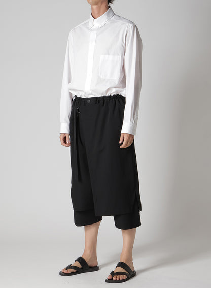 WOOL GABARDINE STANDARD WRAP PANTS