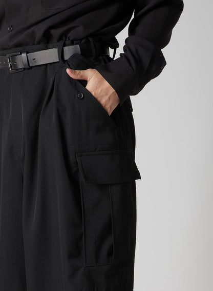 WOOL GABARDINE SIDE POCKET SHORT PANTS
