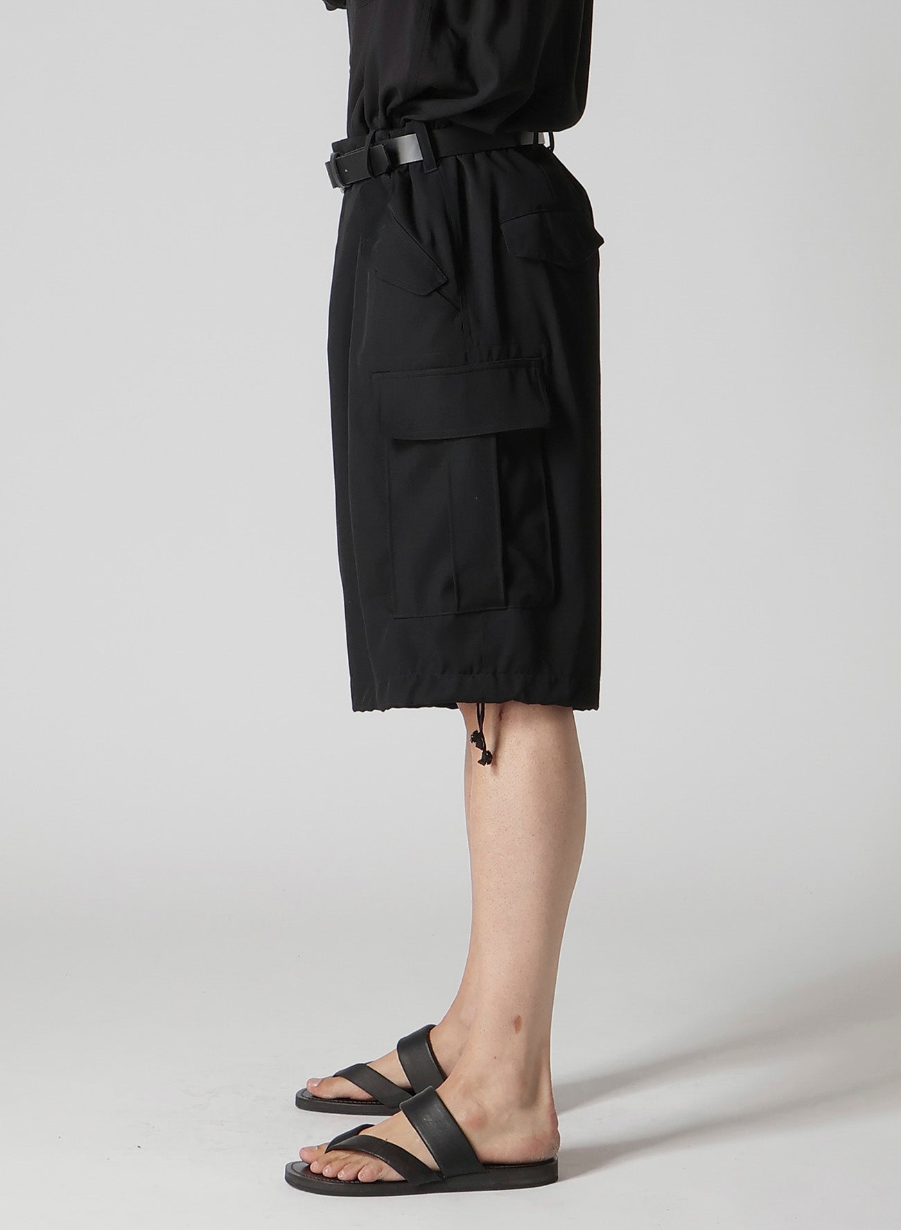 WOOL GABARDINE SIDE POCKET SHORT PANTS – THE SHOP YOHJI YAMAMOTO