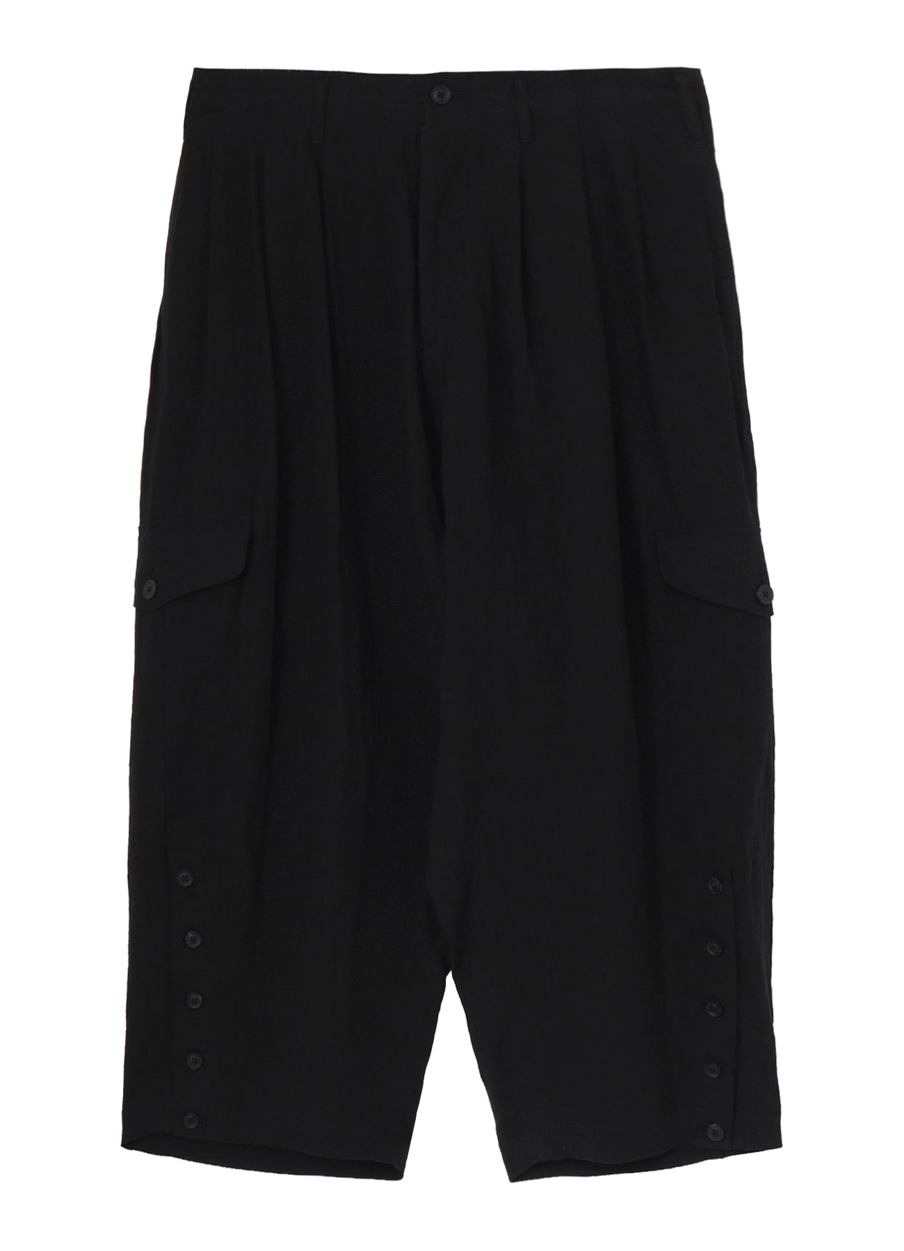 LINEN CLOTH ADJUSTABLE HEM PANTS