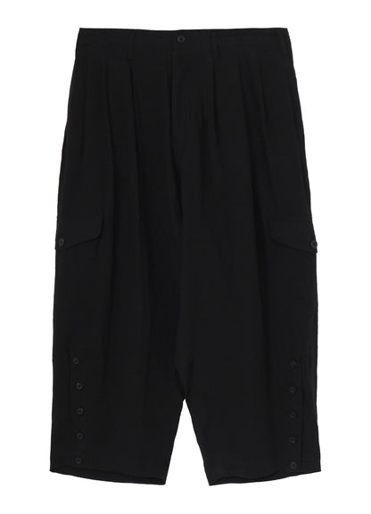 LINEN CLOTH ADJUSTABLE HEM PANTS