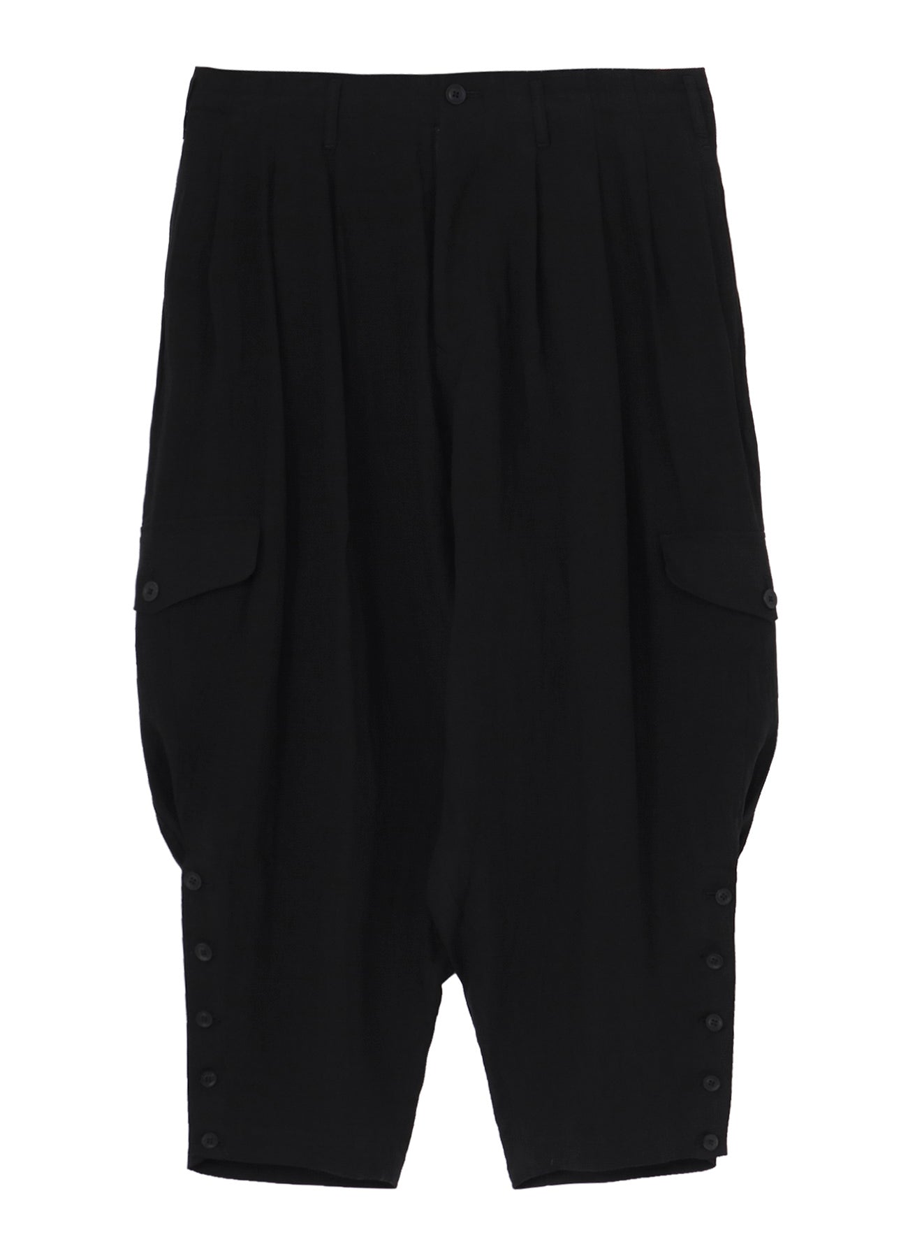 LINEN CLOTH ADJUSTABLE HEM PANTS