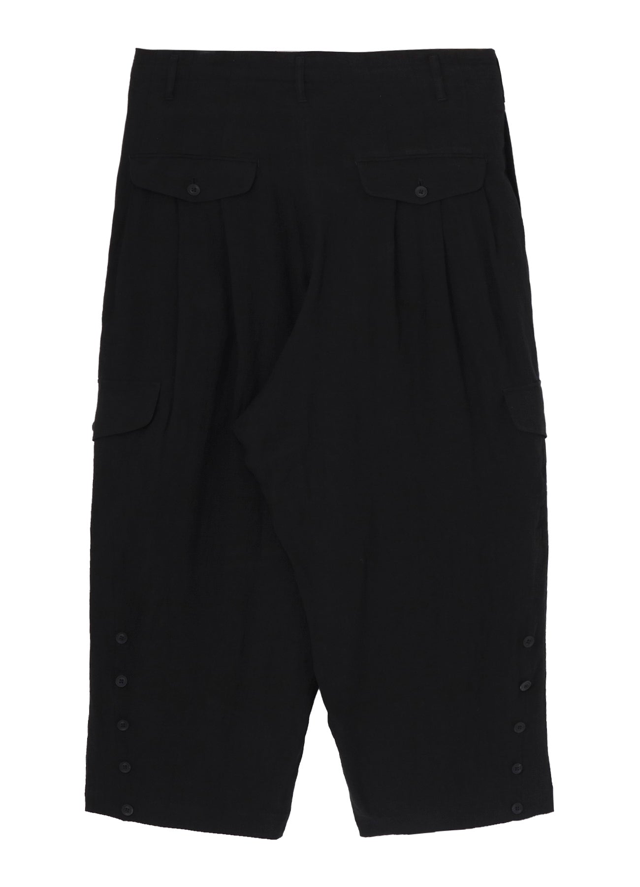 LINEN CLOTH ADJUSTABLE HEM PANTS