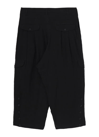 LINEN CLOTH ADJUSTABLE HEM PANTS