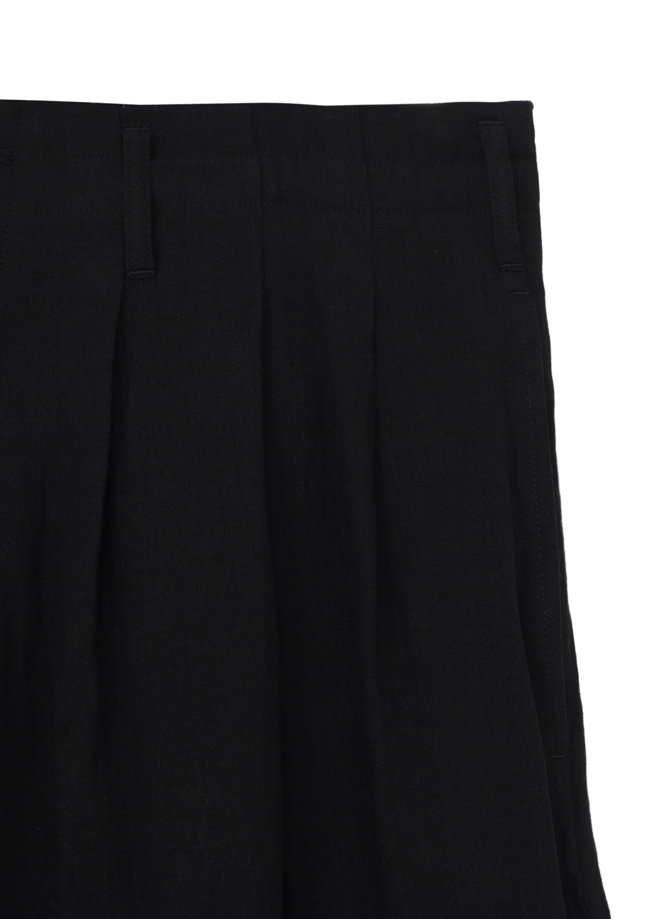 LINEN CLOTH ADJUSTABLE HEM PANTS