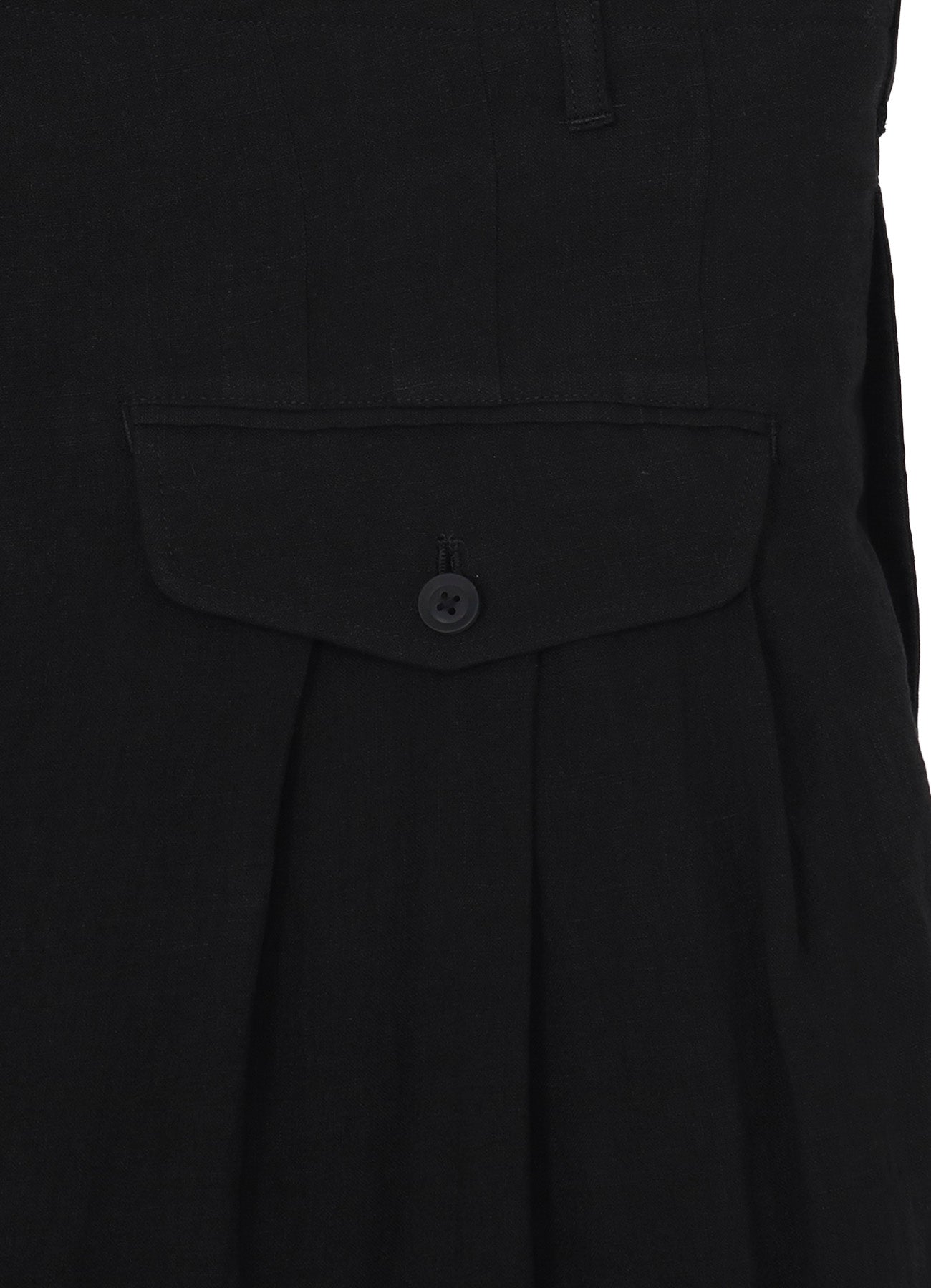 LINEN CLOTH ADJUSTABLE HEM PANTS