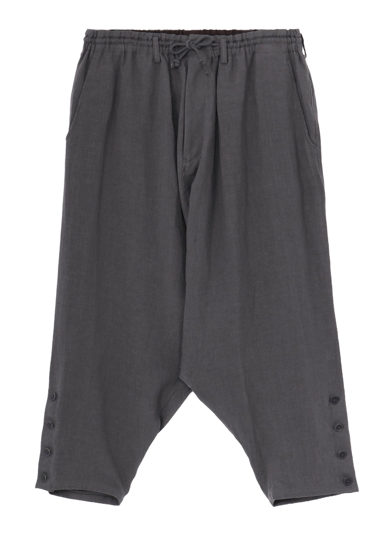 LINEN CLOTH HEM BUTTON SAROUEL PANTS – THE SHOP YOHJI YAMAMOTO