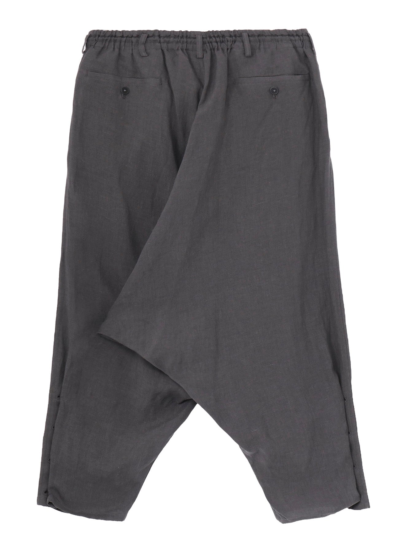 LINEN CLOTH HEM BUTTON SAROUEL PANTS – THE SHOP YOHJI YAMAMOTO