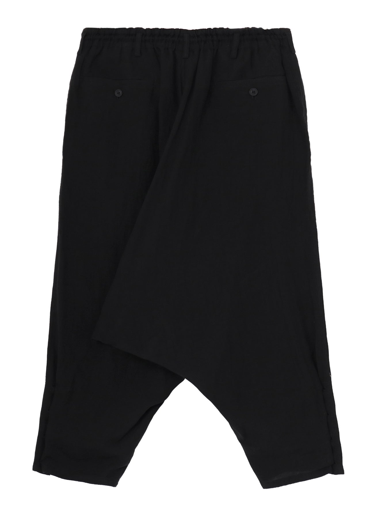 LINEN CLOTH HEM BUTTON SAROUEL PANTS