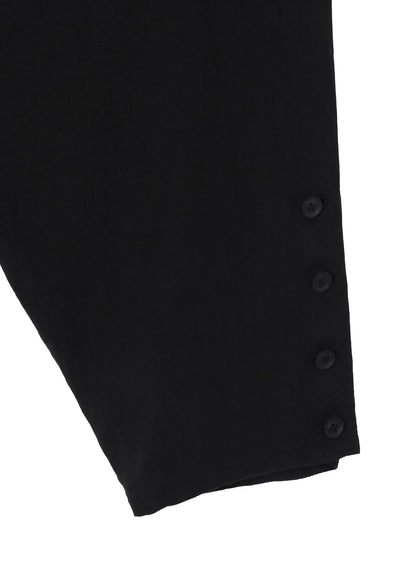 LINEN CLOTH HEM BUTTON SAROUEL PANTS