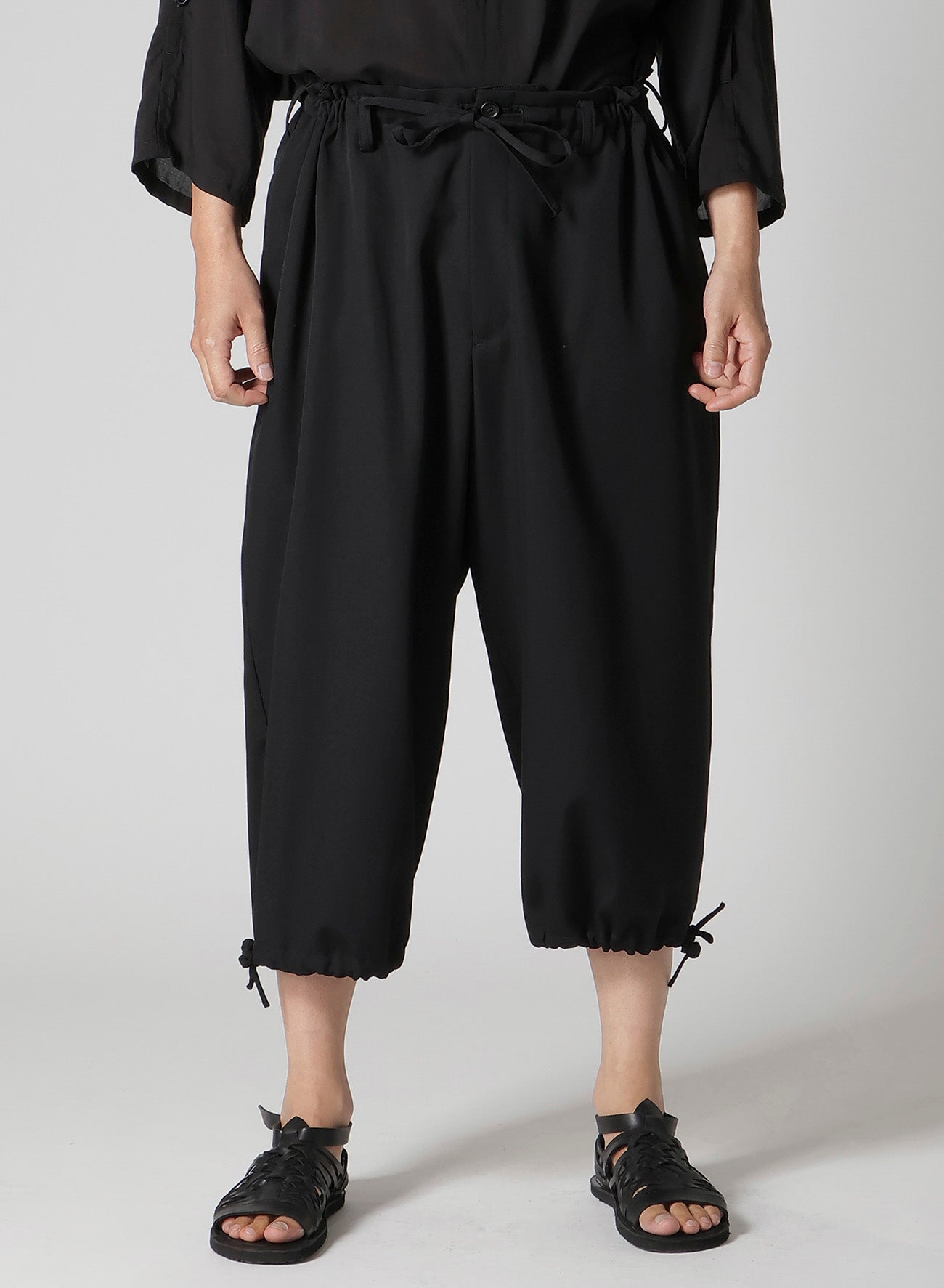 WOOL GABARDINE CHINA STRING PANTS