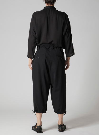 WOOL GABARDINE CHINA STRING PANTS