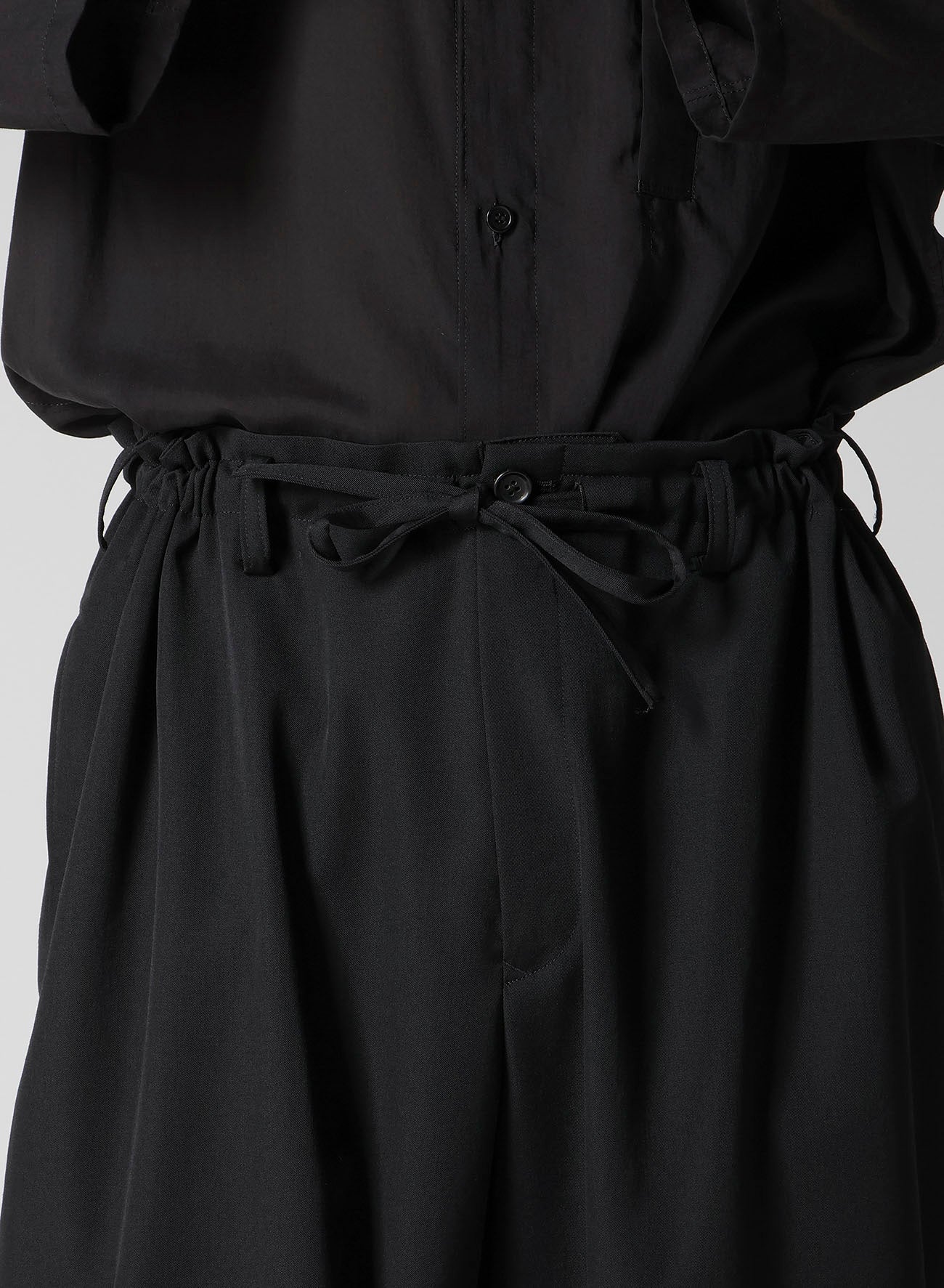 WOOL GABARDINE CHINA STRING PANTS