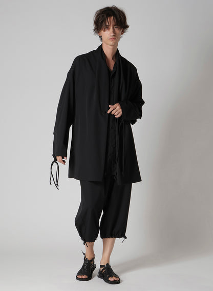 WOOL GABARDINE CHINA STRING PANTS