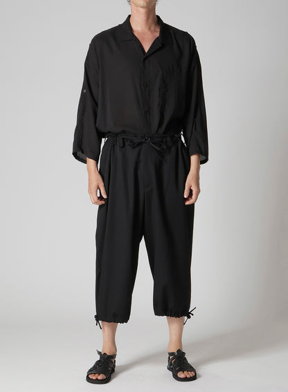 WOOL GABARDINE CHINA STRING PANTS