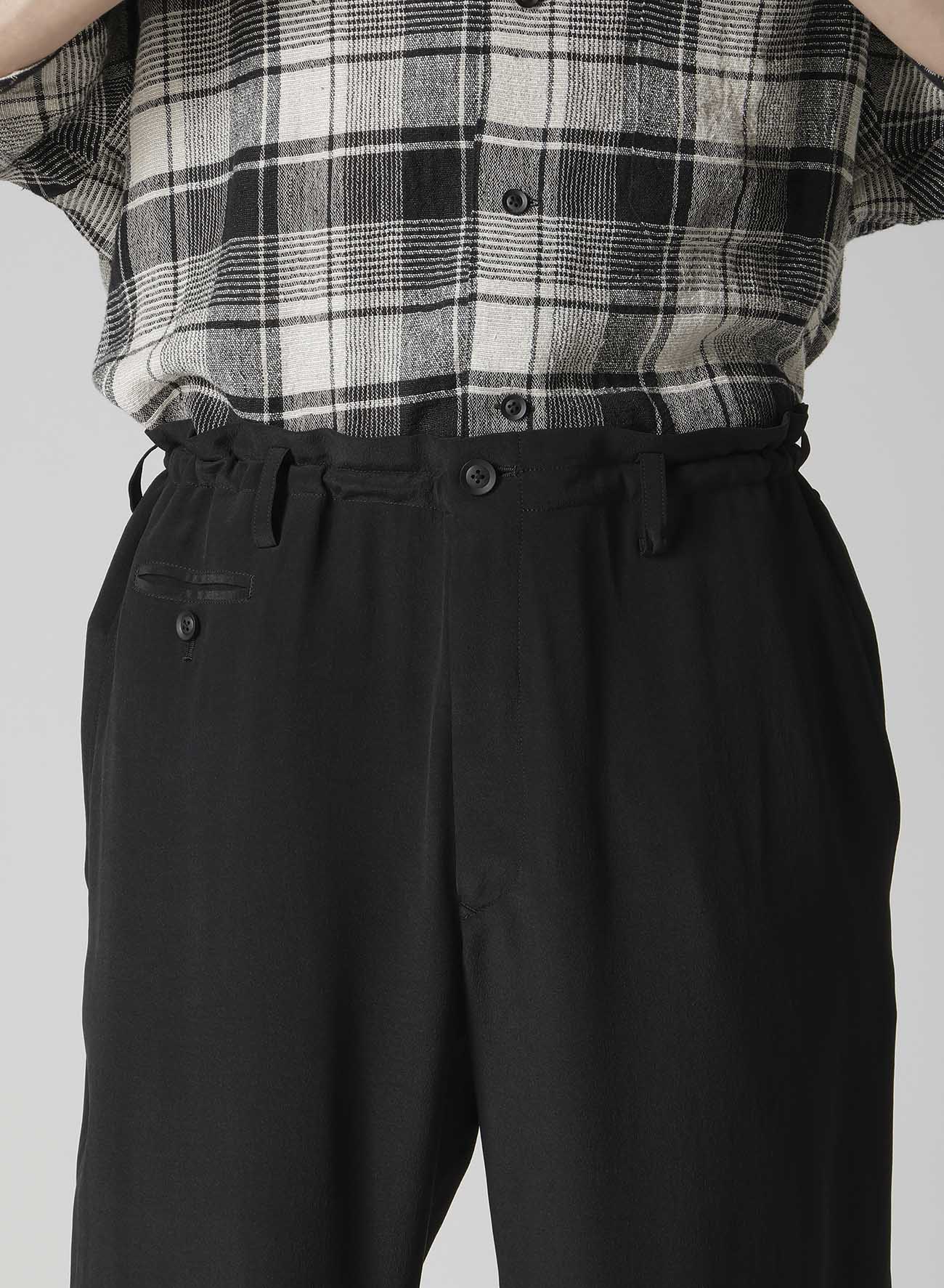 CREPE DE CHINE DESIGNED BOX POCKET PANTS