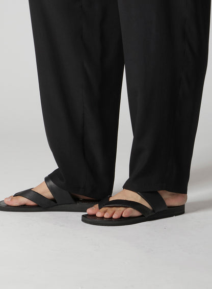 CREPE DE CHINE DESIGNED BOX POCKET PANTS
