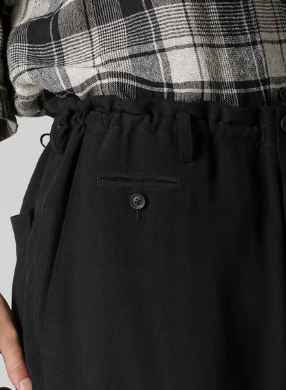 CREPE DE CHINE DESIGNED BOX POCKET PANTS