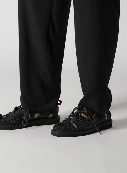 CREPE DE CHINE TRIANGLE TAB SLIM PANTS