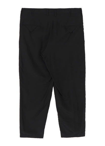 SILK HABUTAE TRIANGLE TAB SLIM PANTS