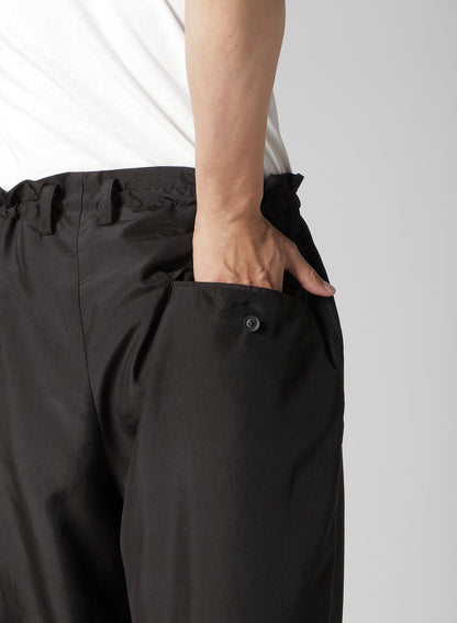 SILK HABUTAE TRIANGLE TAB SLIM PANTS