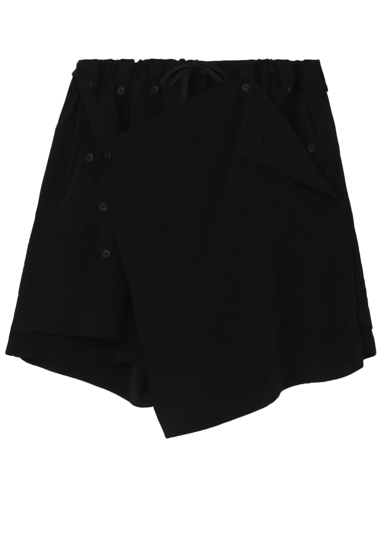 TA TUXEDO DRAPE PANEL ATTACHED SHORT PANTS