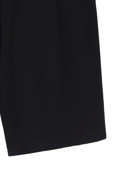 WOOL GABARDINE GATHER SHORT PANTS