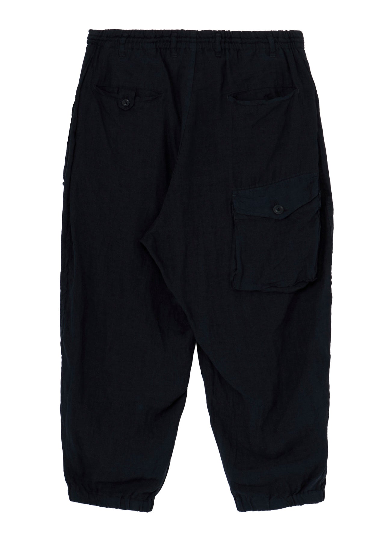 GARMENT-DYED LINEN SIDE TUCK POCKET PANTS