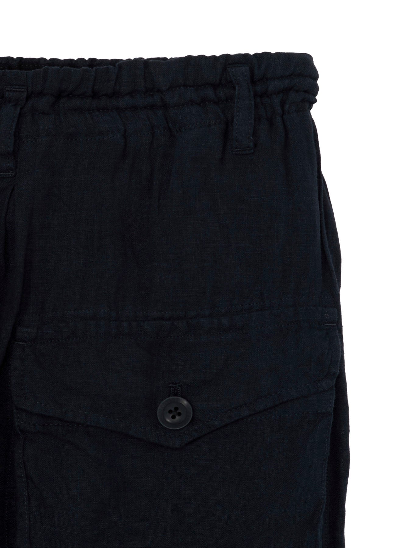 GARMENT-DYED LINEN SIDE TUCK POCKET PANTS