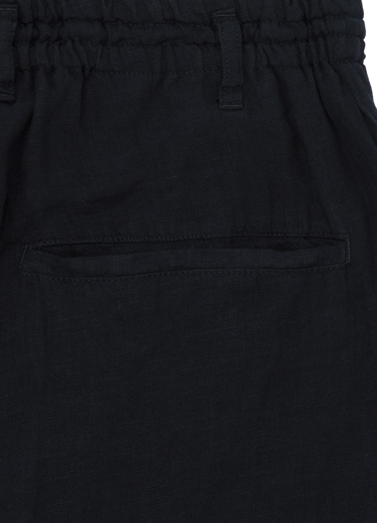 GARMENT-DYED LINEN SIDE TUCK POCKET PANTS
