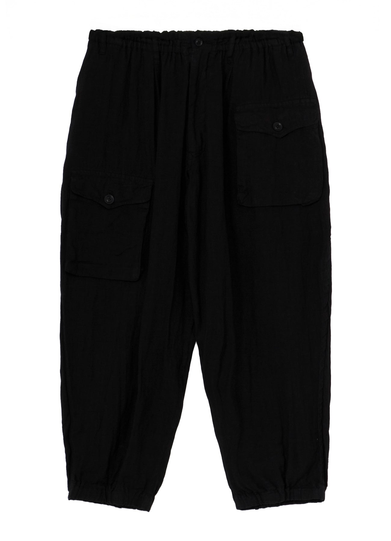 GARMENT-DYED LINEN SIDE TUCK POCKET PANTS