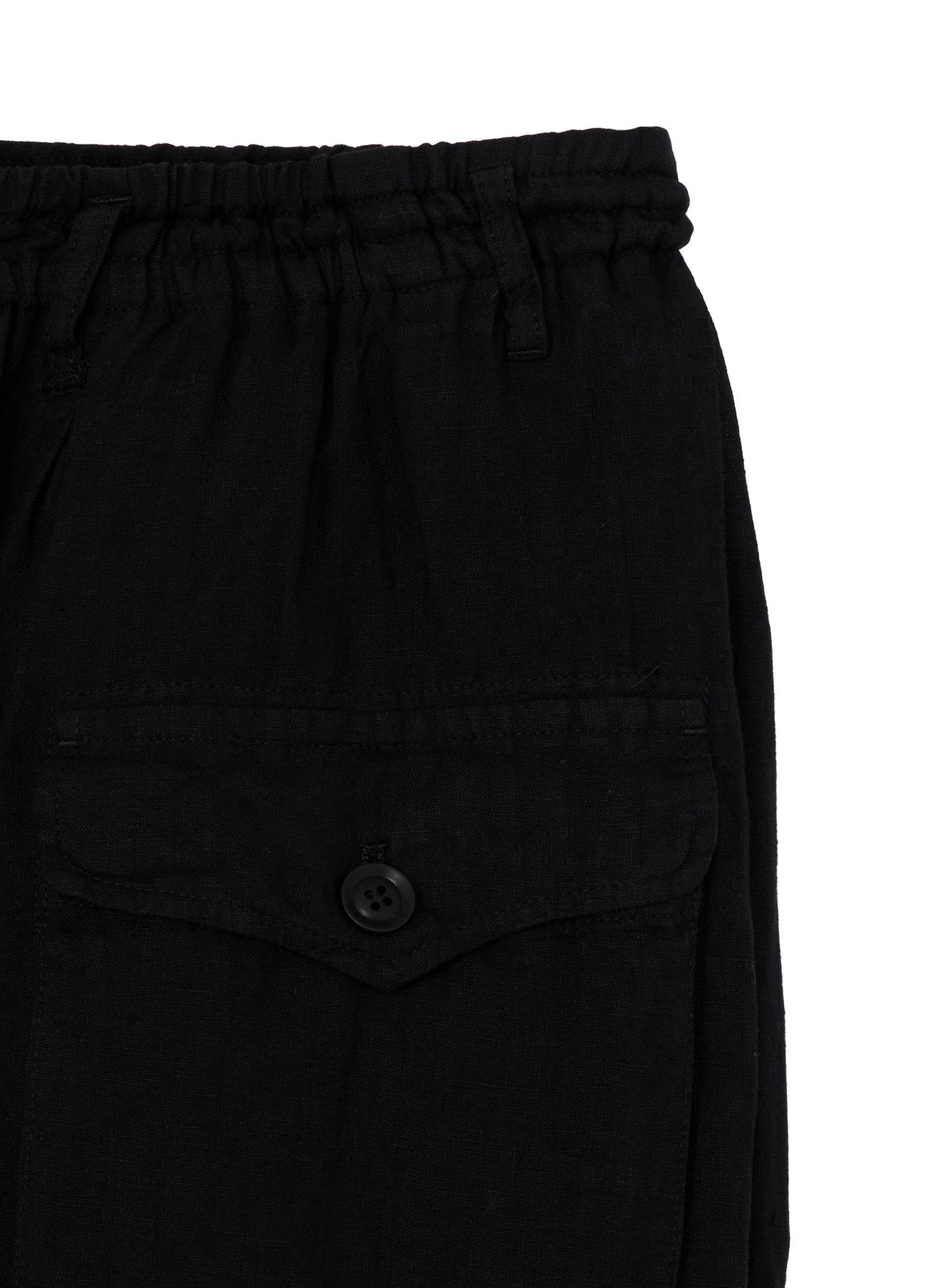 GARMENT-DYED LINEN SIDE TUCK POCKET PANTS