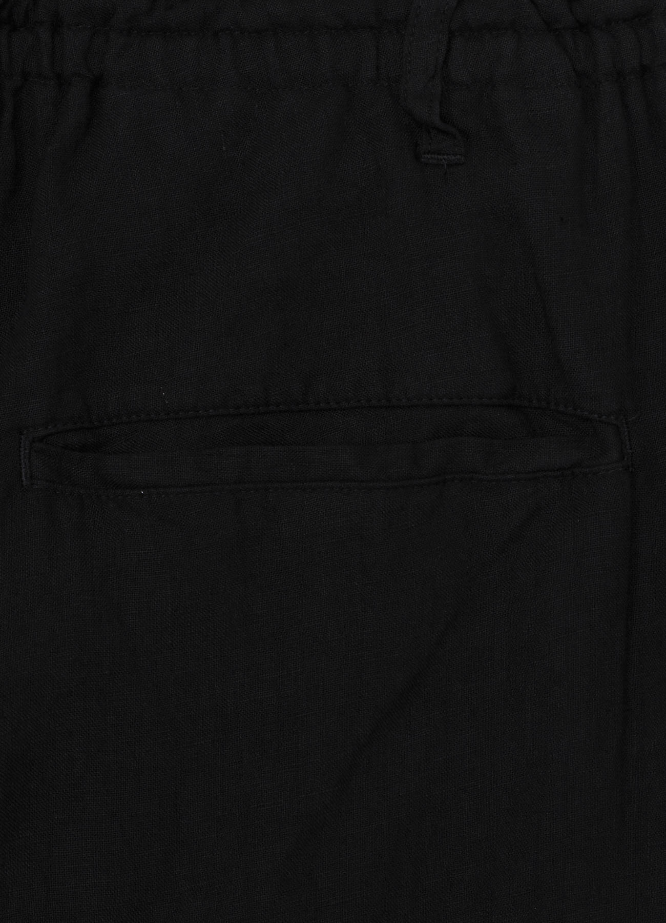 GARMENT-DYED LINEN SIDE TUCK POCKET PANTS