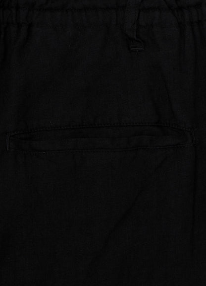 GARMENT-DYED LINEN SIDE TUCK POCKET PANTS