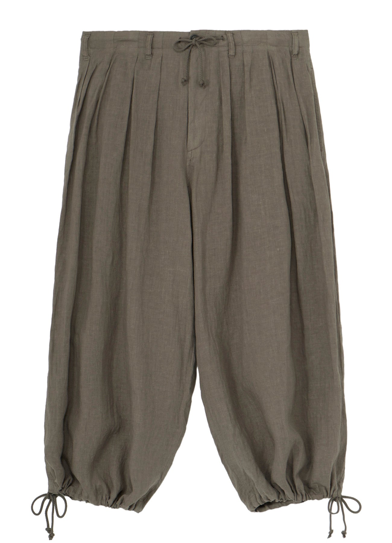 GARMENT-DYED LINEN BALLOON PANTS