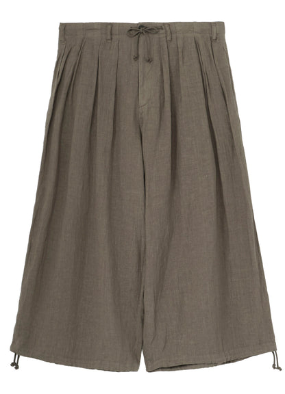 GARMENT-DYED LINEN BALLOON PANTS