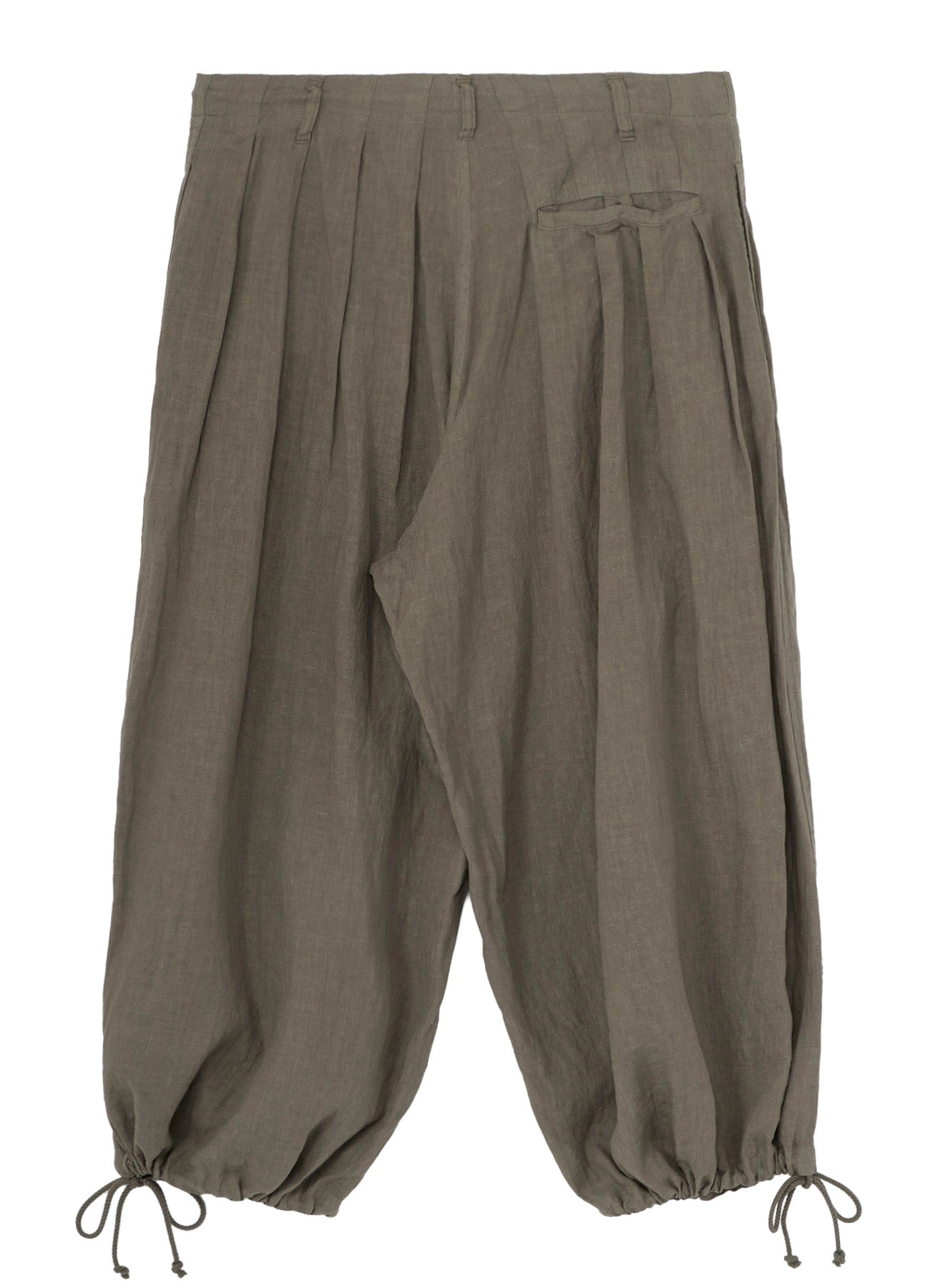 GARMENT-DYED LINEN BALLOON PANTS