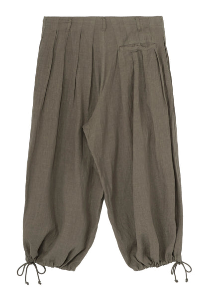 GARMENT-DYED LINEN BALLOON PANTS