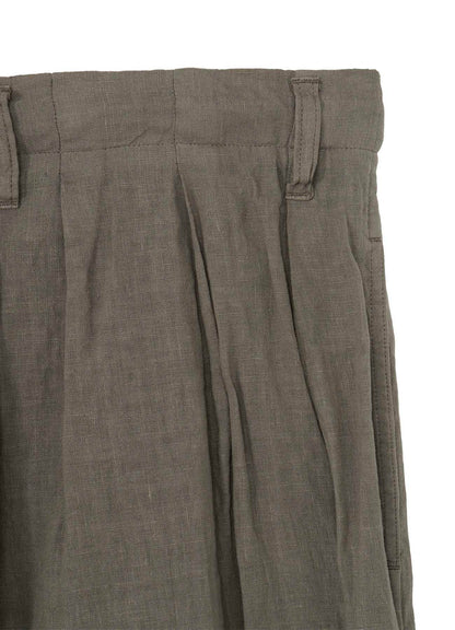 GARMENT-DYED LINEN BALLOON PANTS