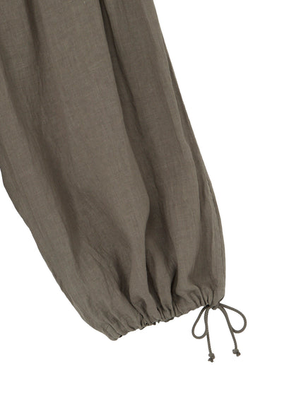 GARMENT-DYED LINEN BALLOON PANTS