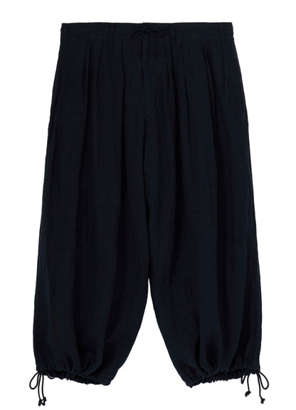 GARMENT-DYED LINEN BALLOON PANTS