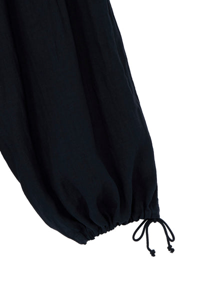 GARMENT-DYED LINEN BALLOON PANTS