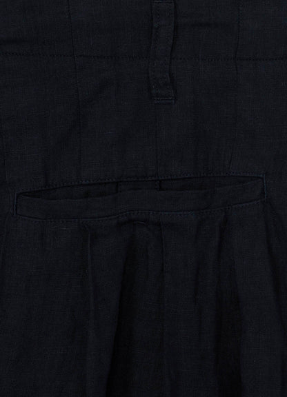 GARMENT-DYED LINEN BALLOON PANTS