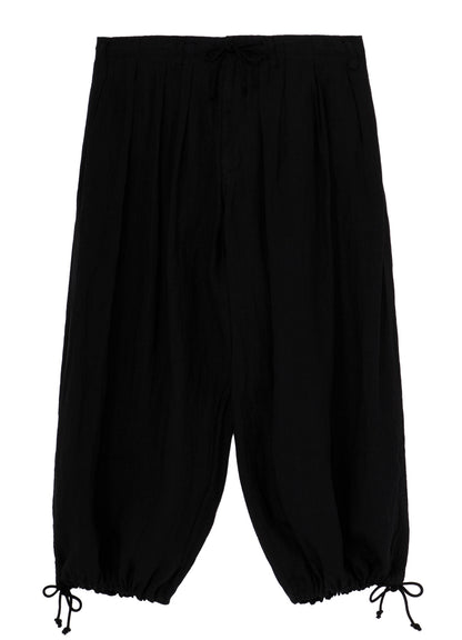 GARMENT-DYED LINEN BALLOON PANTS
