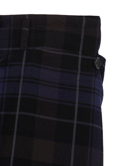 <PIECE UNIQUE>RY PLAID PLEATS PANEL PANTS